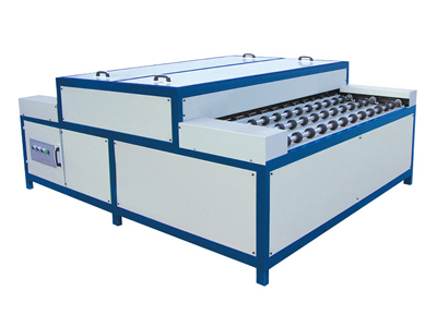 Horizontal glass washing and drying machine