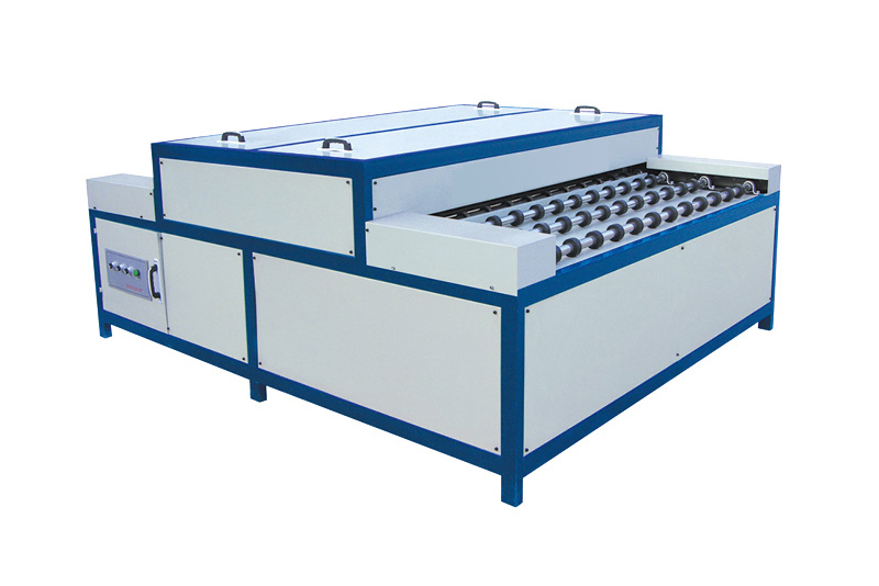 Horizontal glass washing and drying machine